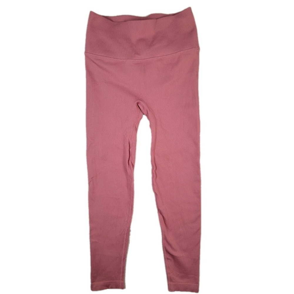 Victoria's Secret Pink Ribbed Seamless High Waist Compression Leggings S Rose